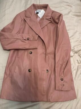 En saison vegan leather blazer